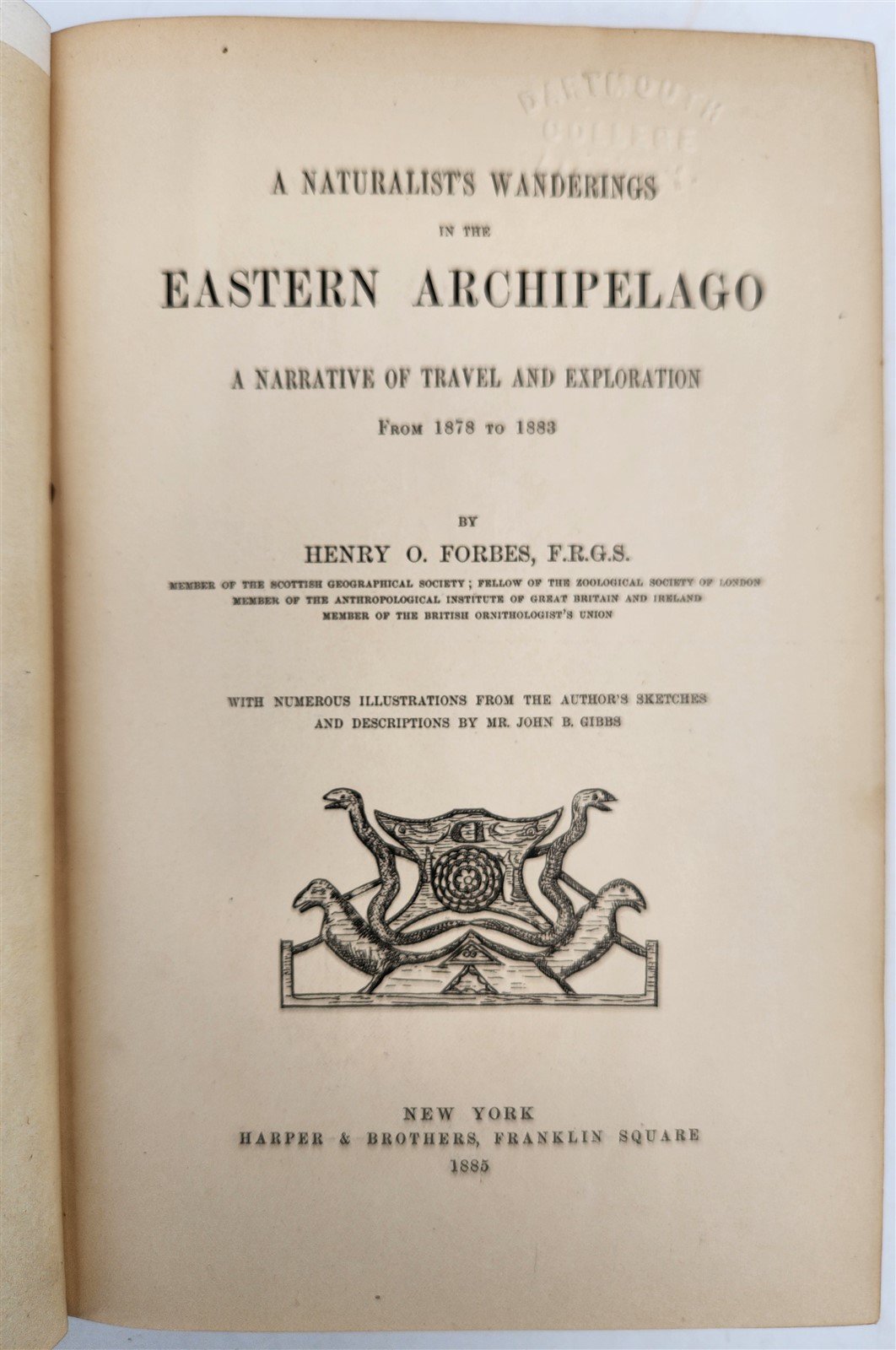 1885 Naturalist's Wanderings in the Eastern Archipelago antique Java Sumatra