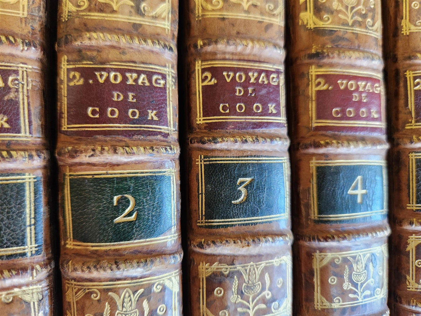 1778 SECOND VOYAGE of CAPTAIN COOK 6 volumes in FRENCH antique