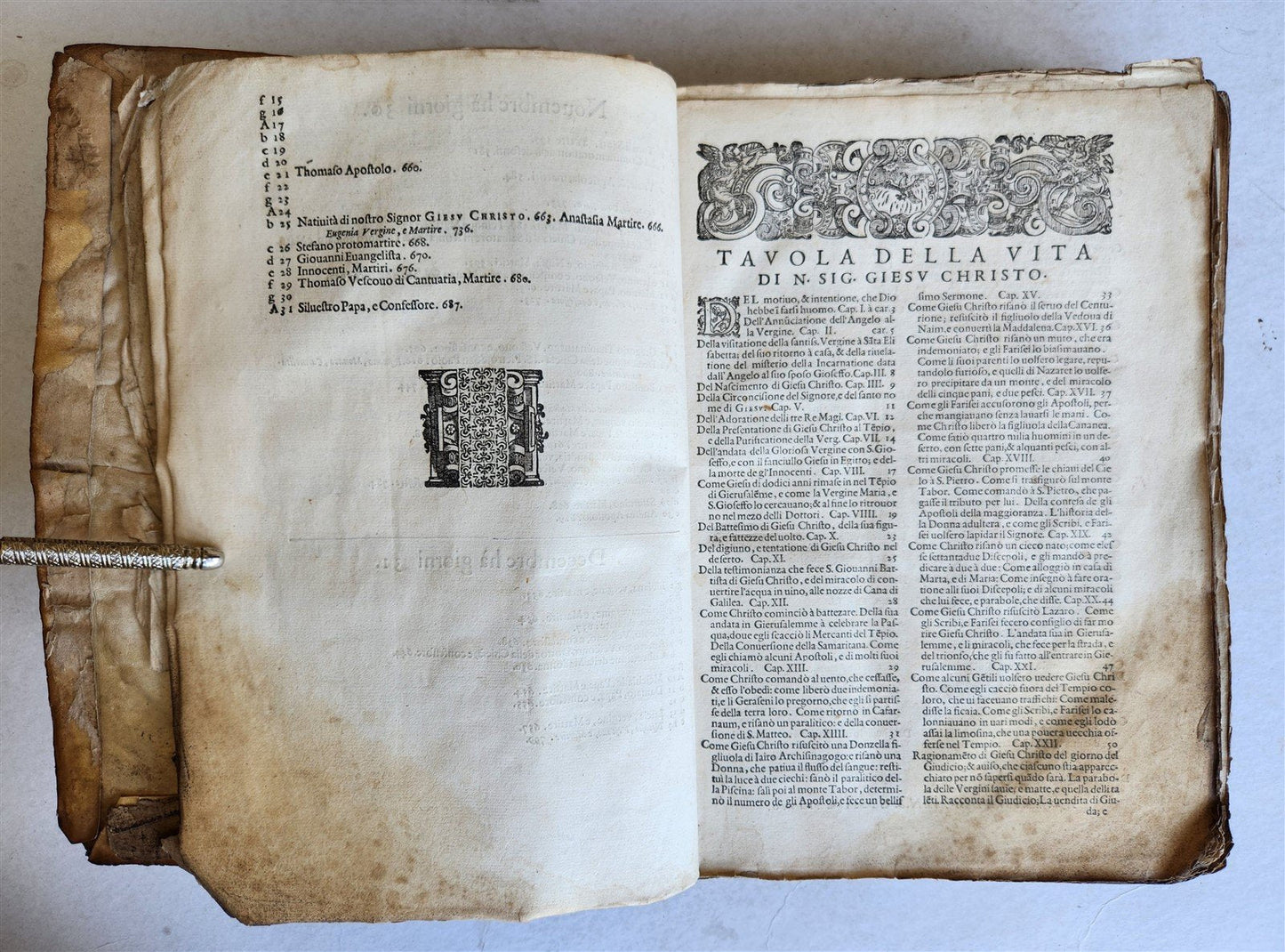 1591 ICONOGRAPHY 300 woodcuts LIFE of CHRIST & SAINTS antique in ITALIAN folio