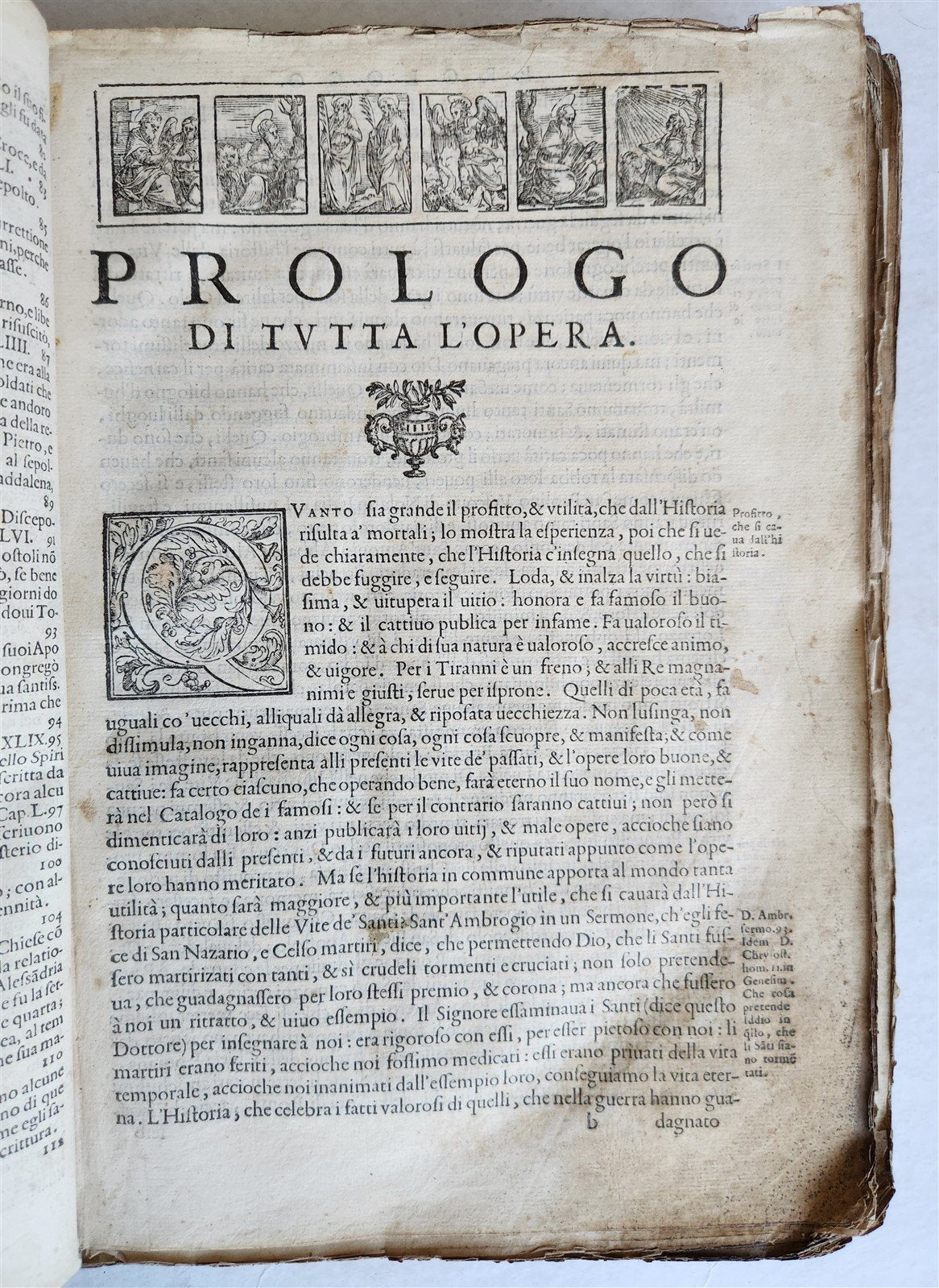 1591 ICONOGRAPHY 300 woodcuts LIFE of CHRIST & SAINTS antique in ITALIAN folio