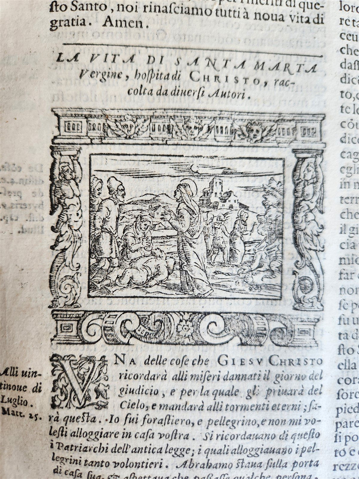 1591 ICONOGRAPHY 300 woodcuts LIFE of CHRIST & SAINTS antique in ITALIAN folio