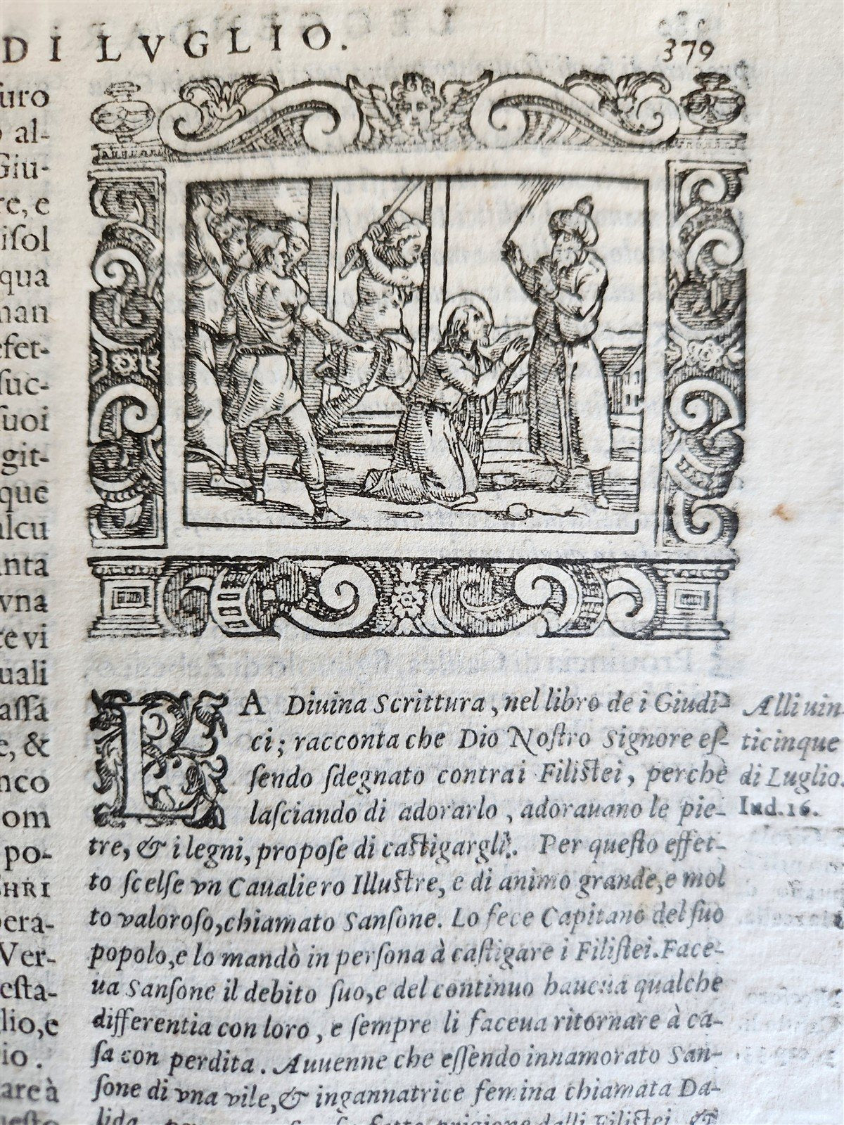 1591 ICONOGRAPHY 300 woodcuts LIFE of CHRIST & SAINTS antique in ITALIAN folio