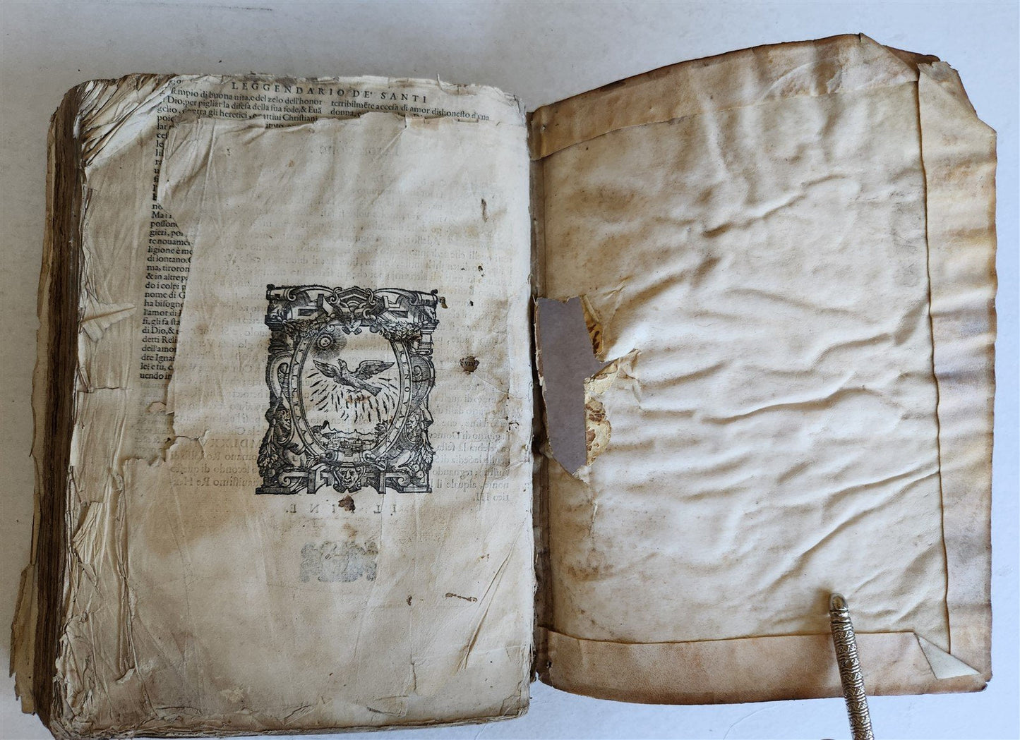 1591 ICONOGRAPHY 300 woodcuts LIFE of CHRIST & SAINTS antique in ITALIAN folio