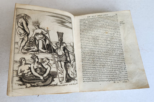 1587 ICONOGRAPHY ILLUSTRATED IDOLS & RELIGIOUS CEREMONIES of ANCIENTS antique