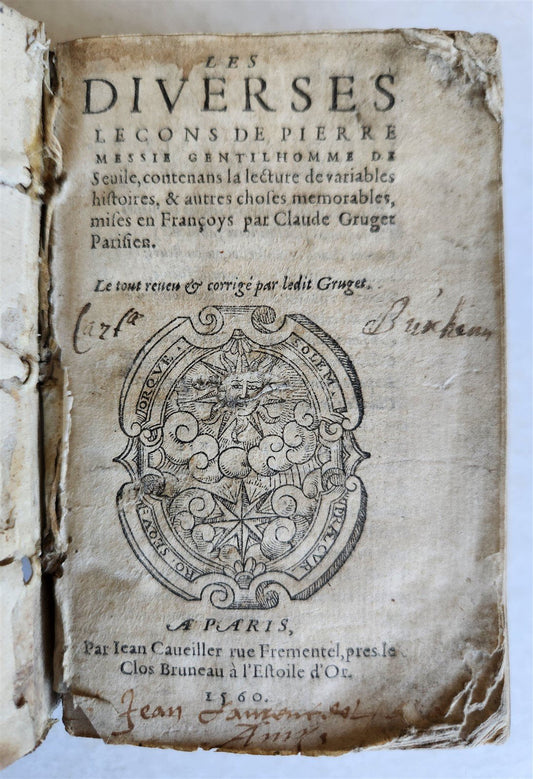 1560 PIERRE MESSIE Miscellany of Several Lessons antique 16th CENTURY VELLUM