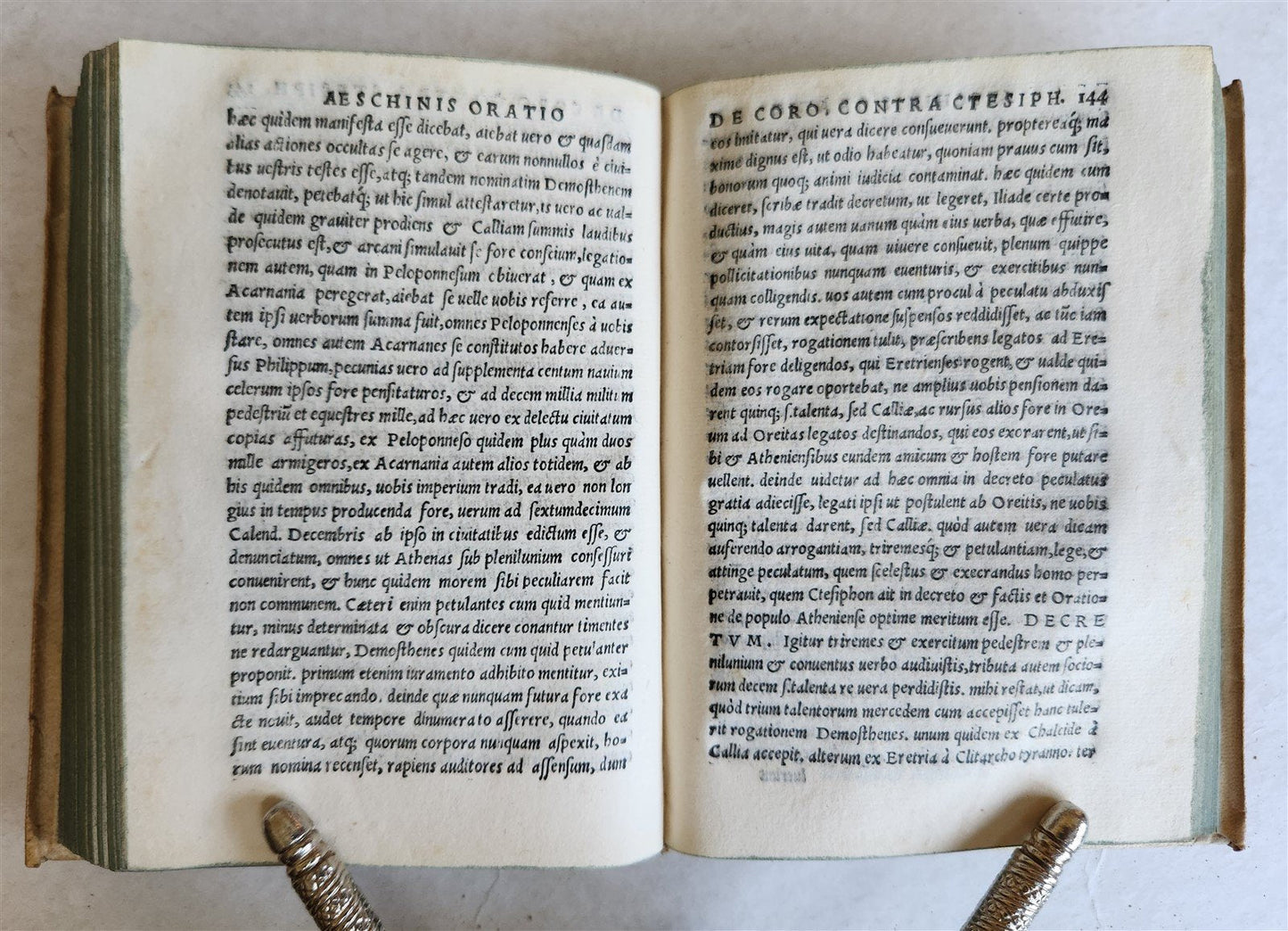 1545 DEMOSTHENES & AESCHINES mutuae accusationes de ementita legatione antique