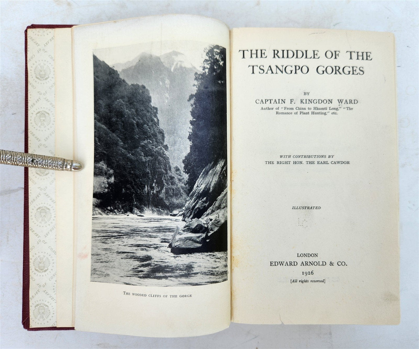 1926 The Riddle of the Tsangpo gorges by Captain Ward antique ILLUSTRATED w/ MAP