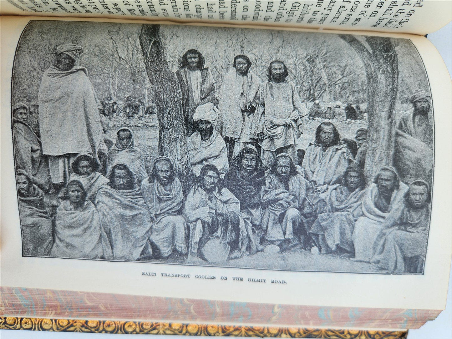 1911 WHERE 3 EMPIRES MET antique PRIZE BINDING travel to Kashmir Tibet Giglit