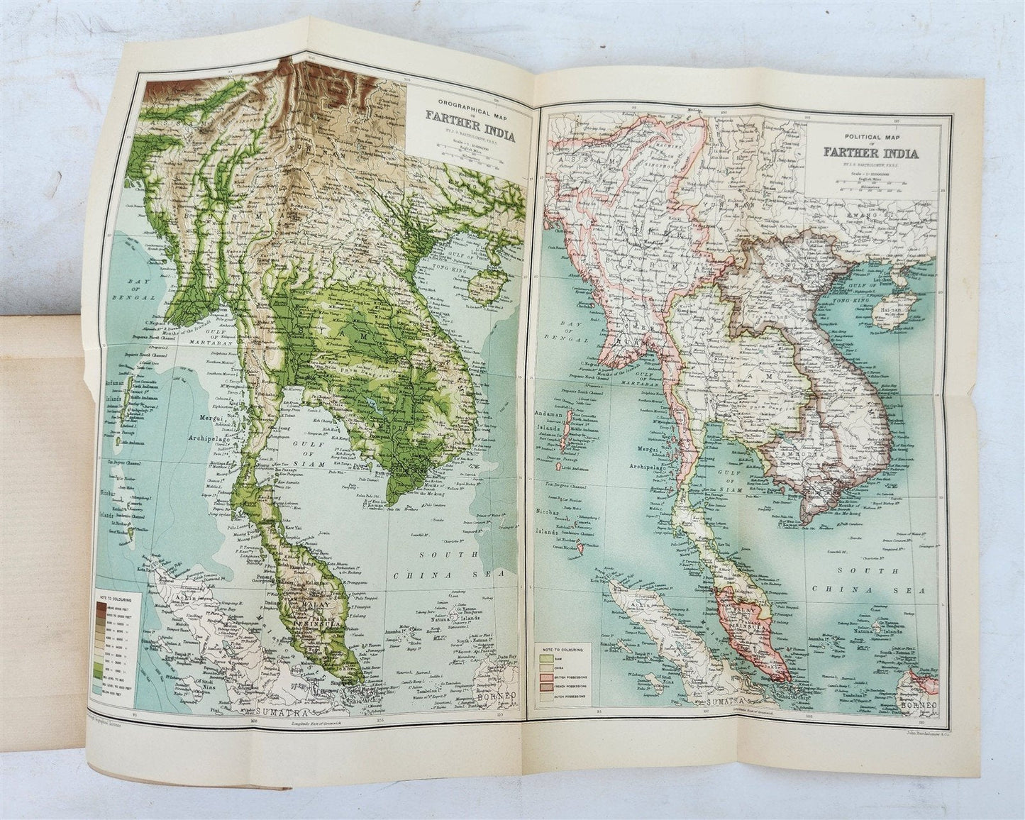 1905 FURTHER INDIA EXPLORATION in BURMA MALAYA SIAM INDO-CHINA antique ILLUSTR.