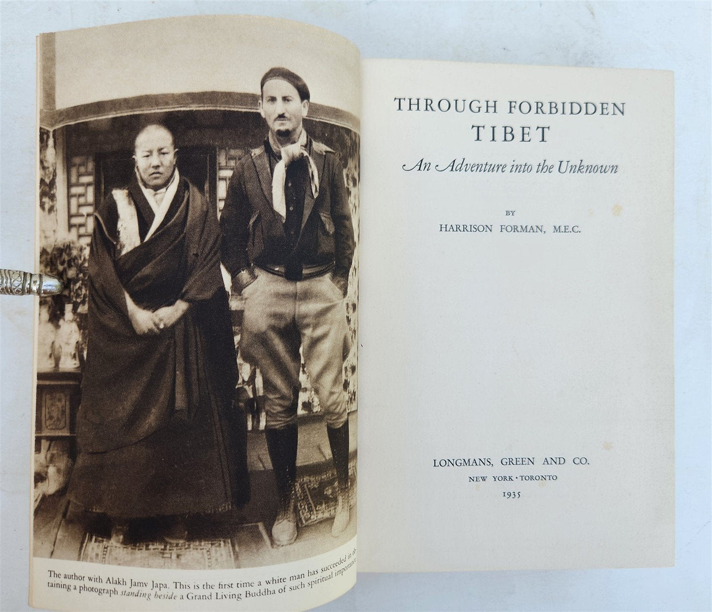 1935 THROUGH FORBIDDEN TIBET antique by Harrison Forman ILLUSTRATED