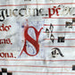 16th century ANTIPHONAL VELLUM CHART MANUSCRIPT antique music score 14.5x20.5