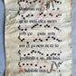 16th century ANTIPHONAL VELLUM CHART MANUSCRIPT antique music score 14.5x20.5