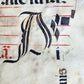16th century ANTIPHONAL VELLUM CHART MANUSCRIPT antique music score 14.5x20.5