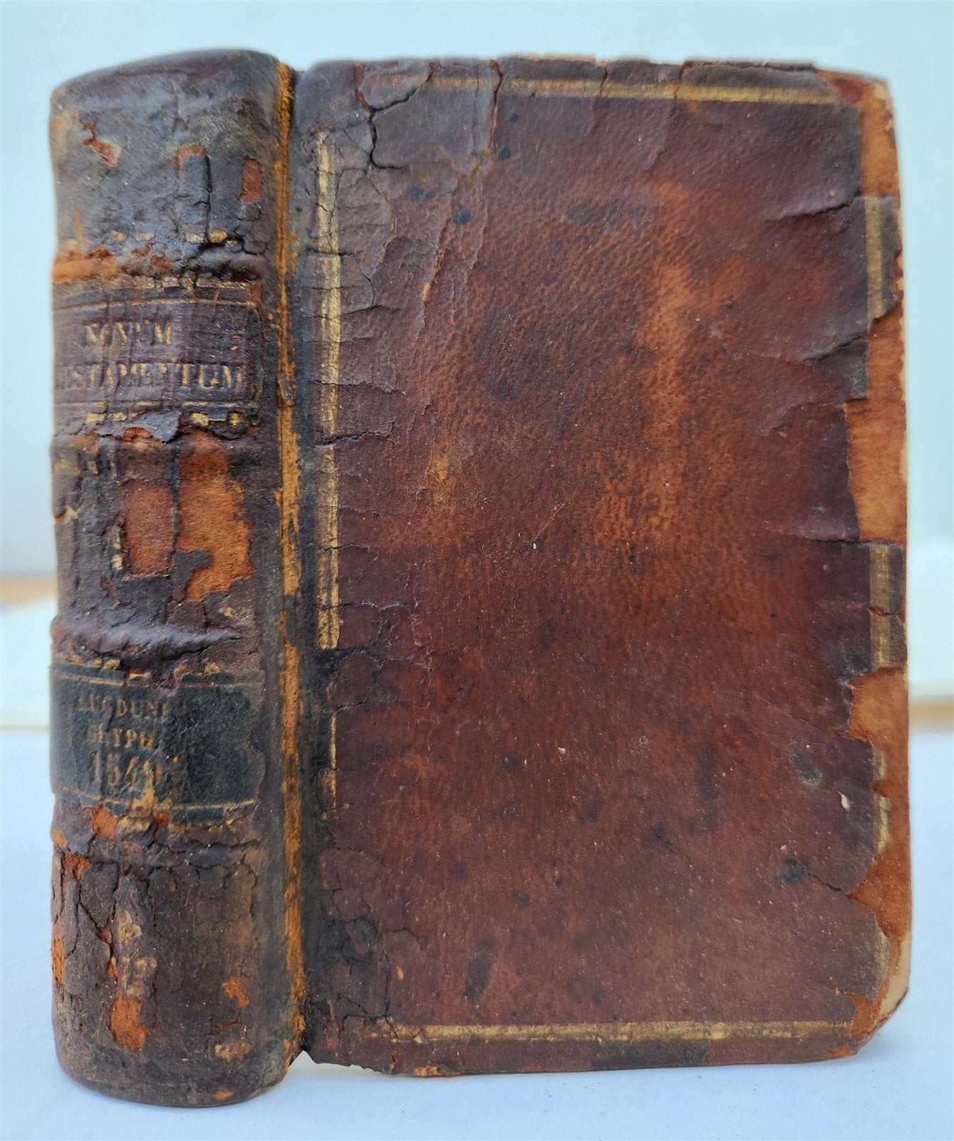 1549 BIBLE in LATIN ILLUSTRATED w/ 108 WOODCUTS antique RARE pocket size