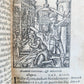 1549 BIBLE in LATIN ILLUSTRATED w/ 108 WOODCUTS antique RARE pocket size