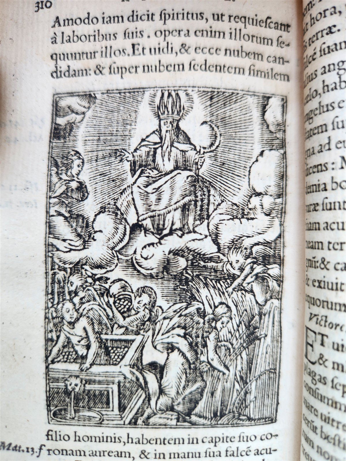 1549 BIBLE in LATIN ILLUSTRATED w/ 108 WOODCUTS antique RARE pocket size