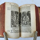 1549 BIBLE in LATIN ILLUSTRATED w/ 108 WOODCUTS antique RARE pocket size