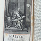 1713 BOOK of COMMON PRAYER ILLUSTRATED antique ORIGINAL BINDING by John Baskett