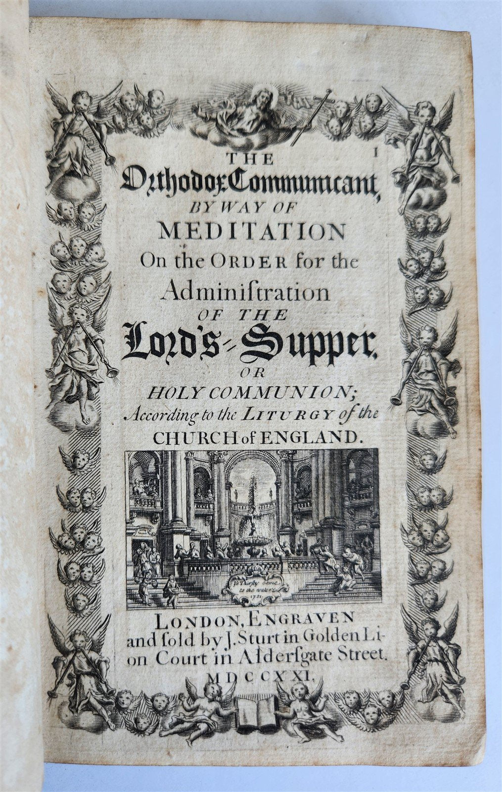 1721 ORTHODOX COMMUNICANT in ENGLISH w/ 82 ENGRAVINGS antique ORIGINAL BINDING