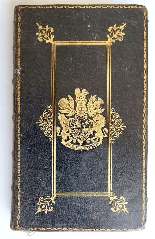 1709 STATUTES RELATED to HIGH TREASON antique QUEEN ANNE ARMORIAL BINDING