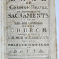 1758 BOOK of COMMON PRAYER & PSALMS of DAVID antique ORIGINAL BINDING