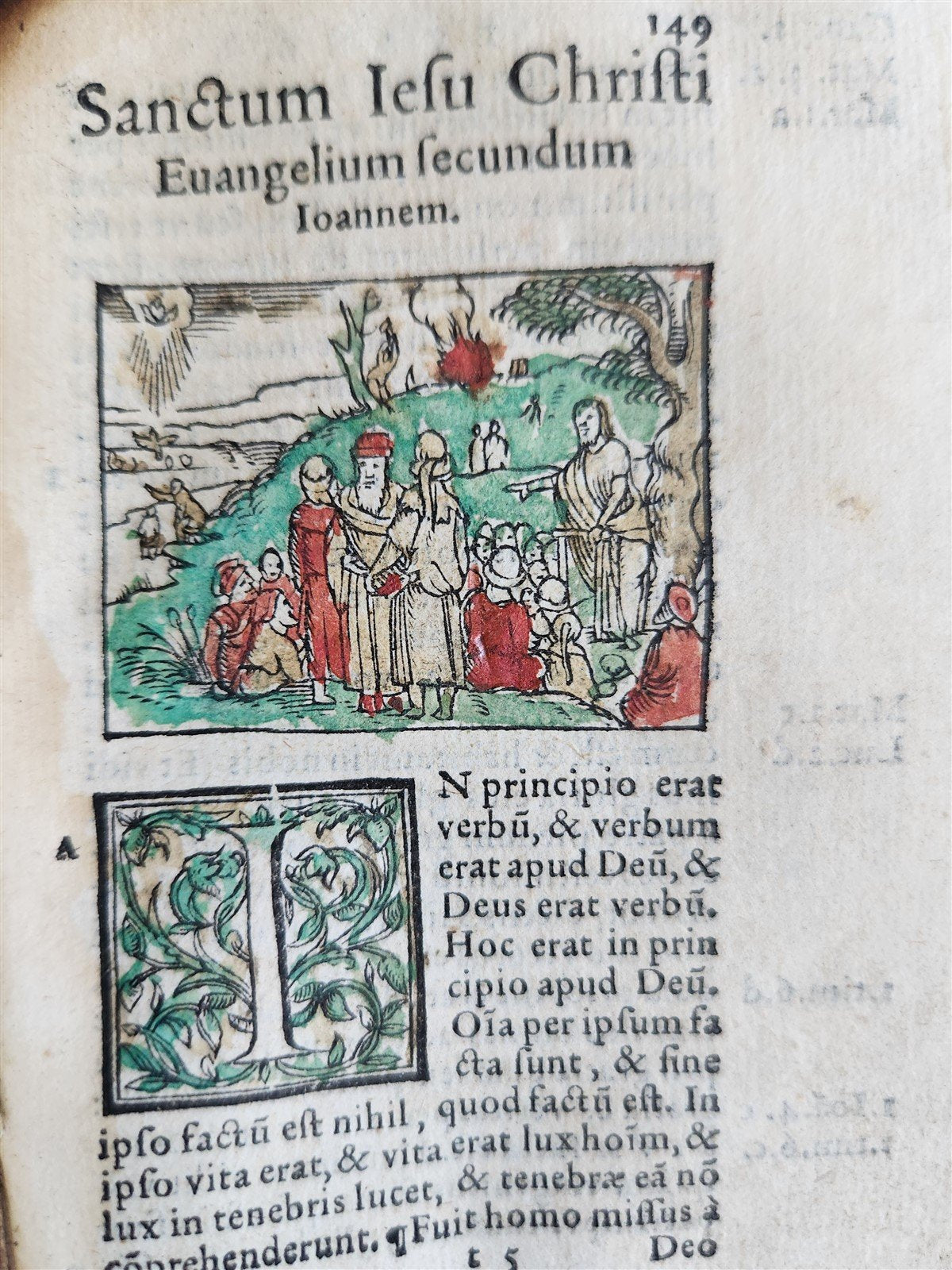 1555 BIBLE in LATIN NEW TESTAMENT ILLUSTRATED antique RARE POCKET SIZE EDITION