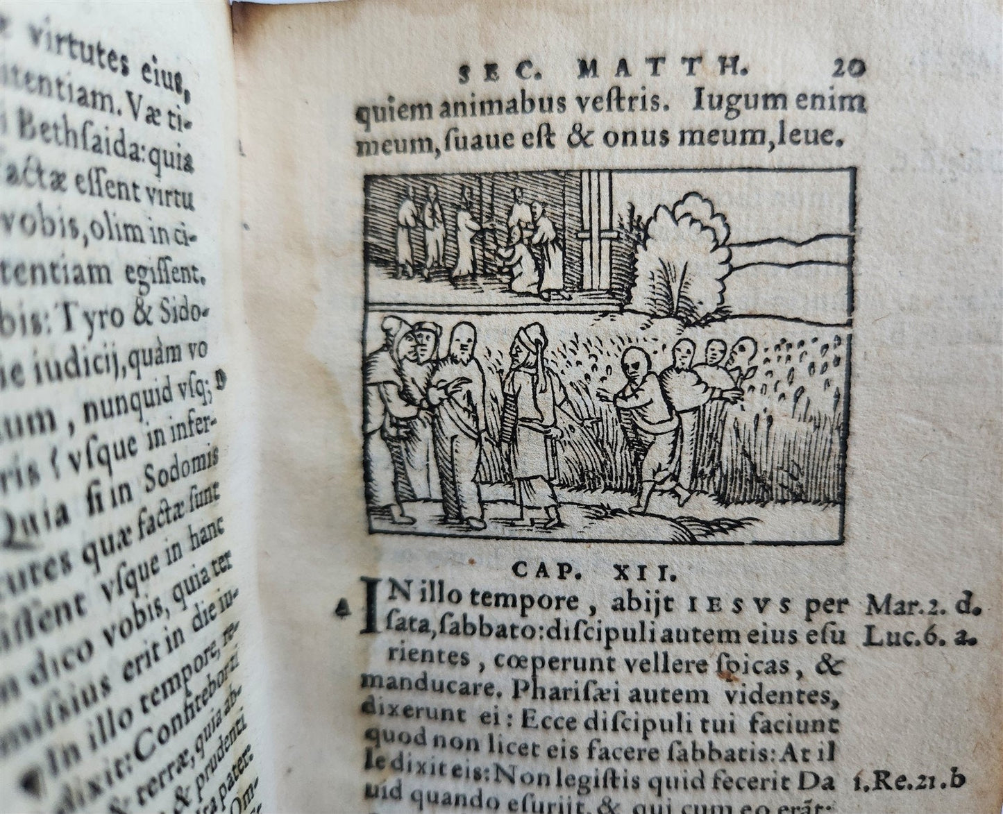 1555 BIBLE in LATIN NEW TESTAMENT ILLUSTRATED antique RARE POCKET SIZE EDITION