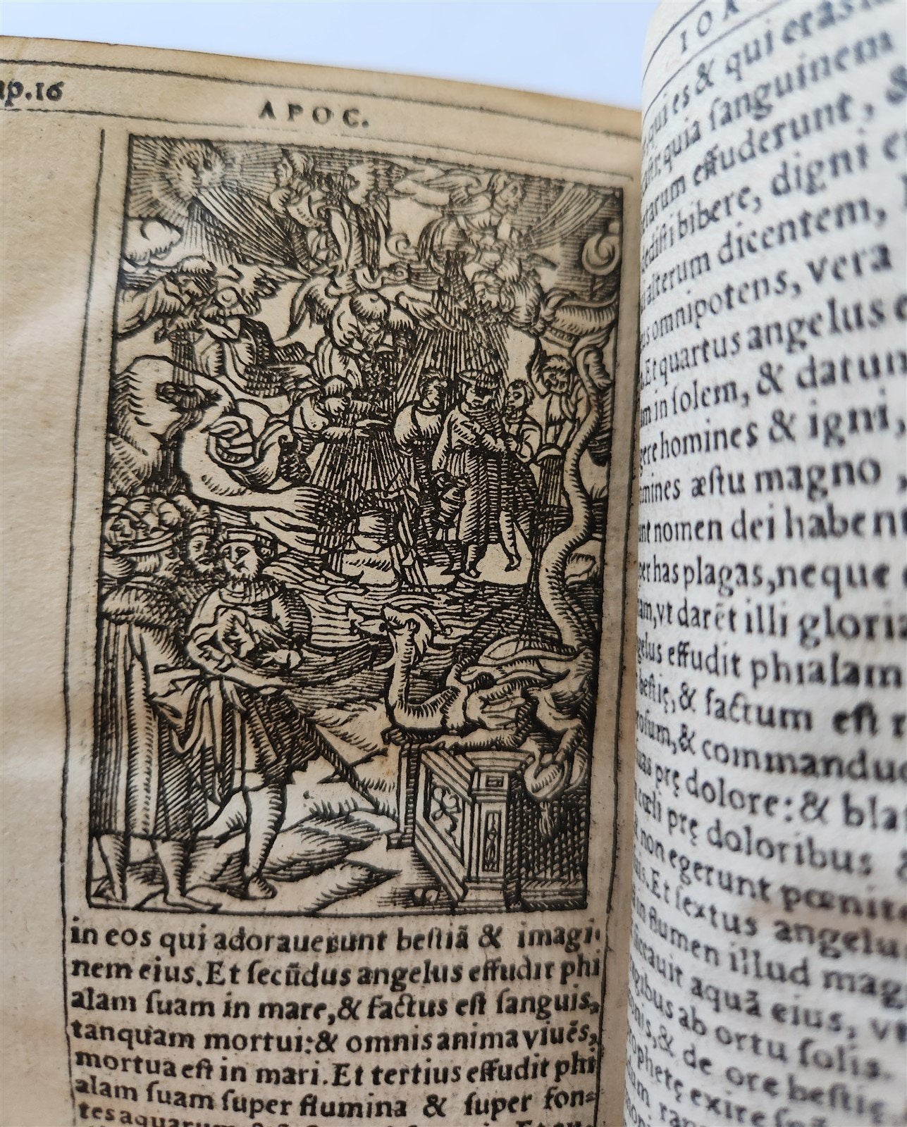 1542 BIBLE in LATIN ILLUSTRATED by Sebald Beham antique RARE POCKET SIZE BIBLIA