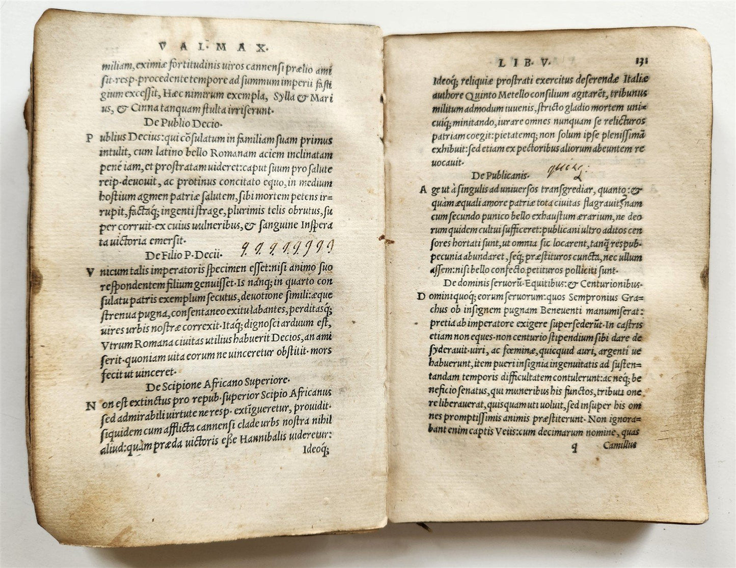 1521 POST-INCUNABULA VALERIUS MAXIMUS Factorum dictorumque memorabilium antique