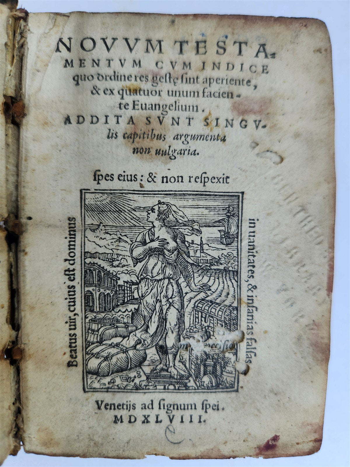 1548 BIBLE in LATIN NEW TESTAMENT antique RARE POCKET SIZE BIBLIA VELLUM BINDING