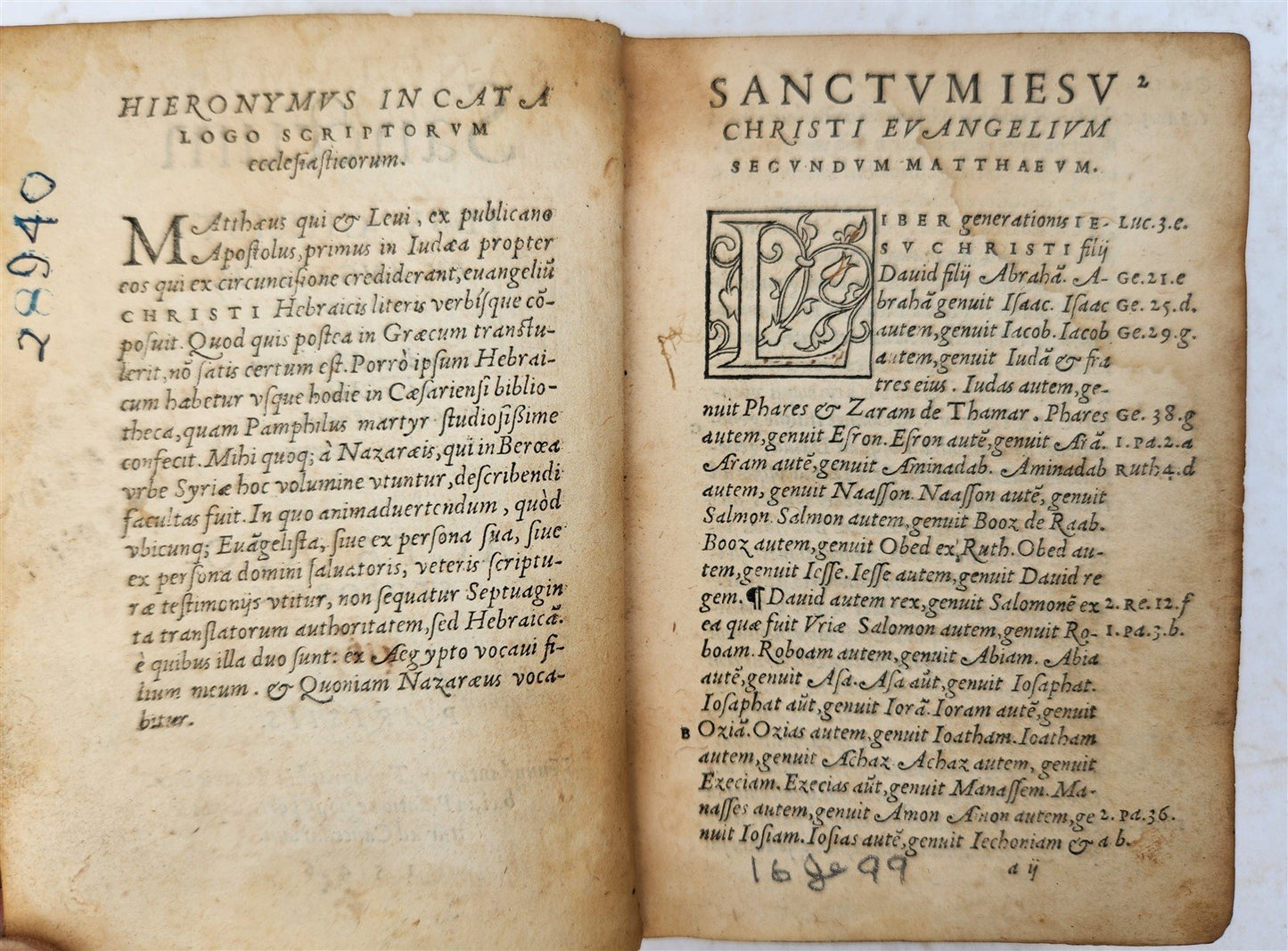 1546 BIBLE in LATIN antique RARE pocket size SANCTUM IESU CHRISTI EVANGELIUM