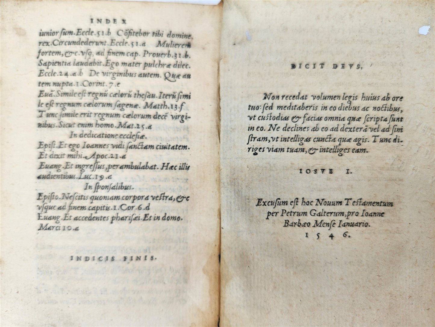 1546 BIBLE in LATIN antique RARE pocket size SANCTUM IESU CHRISTI EVANGELIUM
