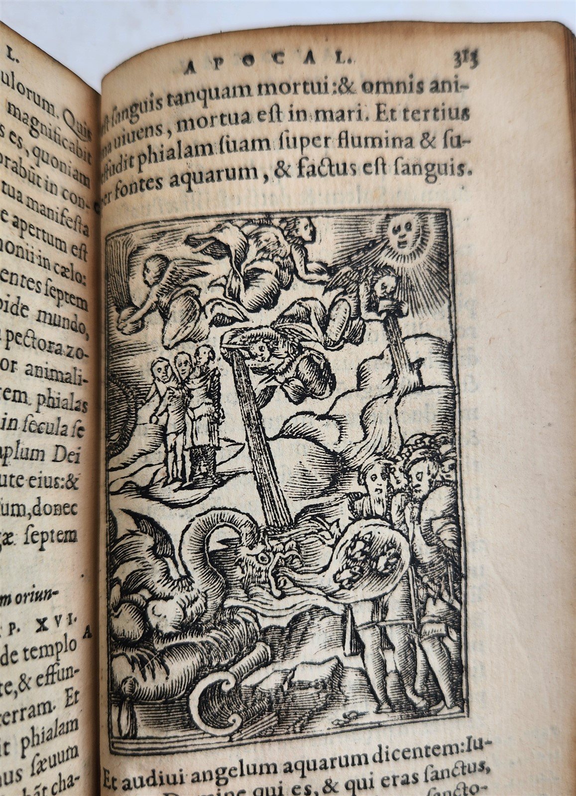1530s BIBLE in LATIN GRYPHIUS ILLUSTRATED antique RARE pocket size