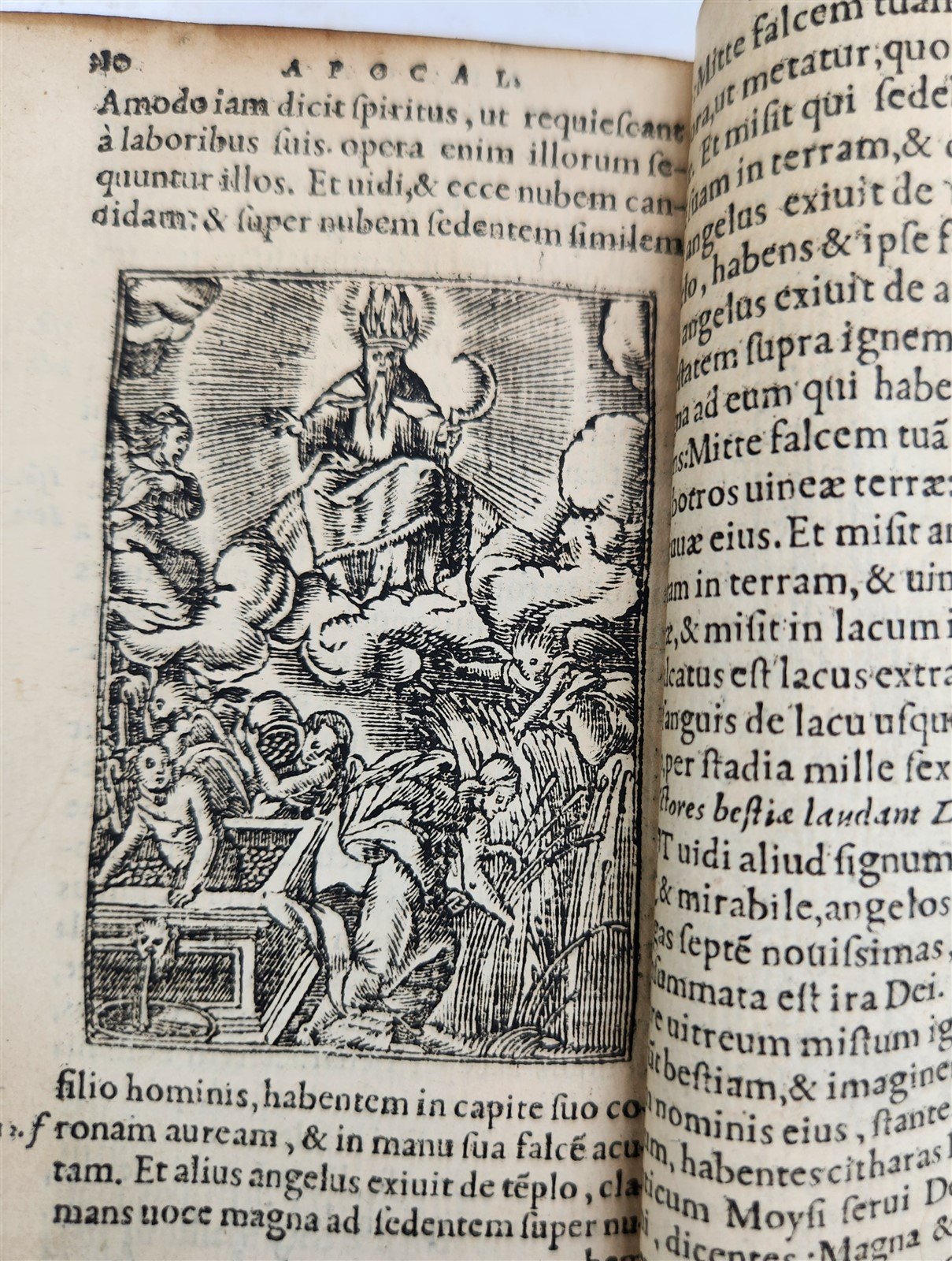 1530s BIBLE in LATIN GRYPHIUS ILLUSTRATED antique RARE pocket size
