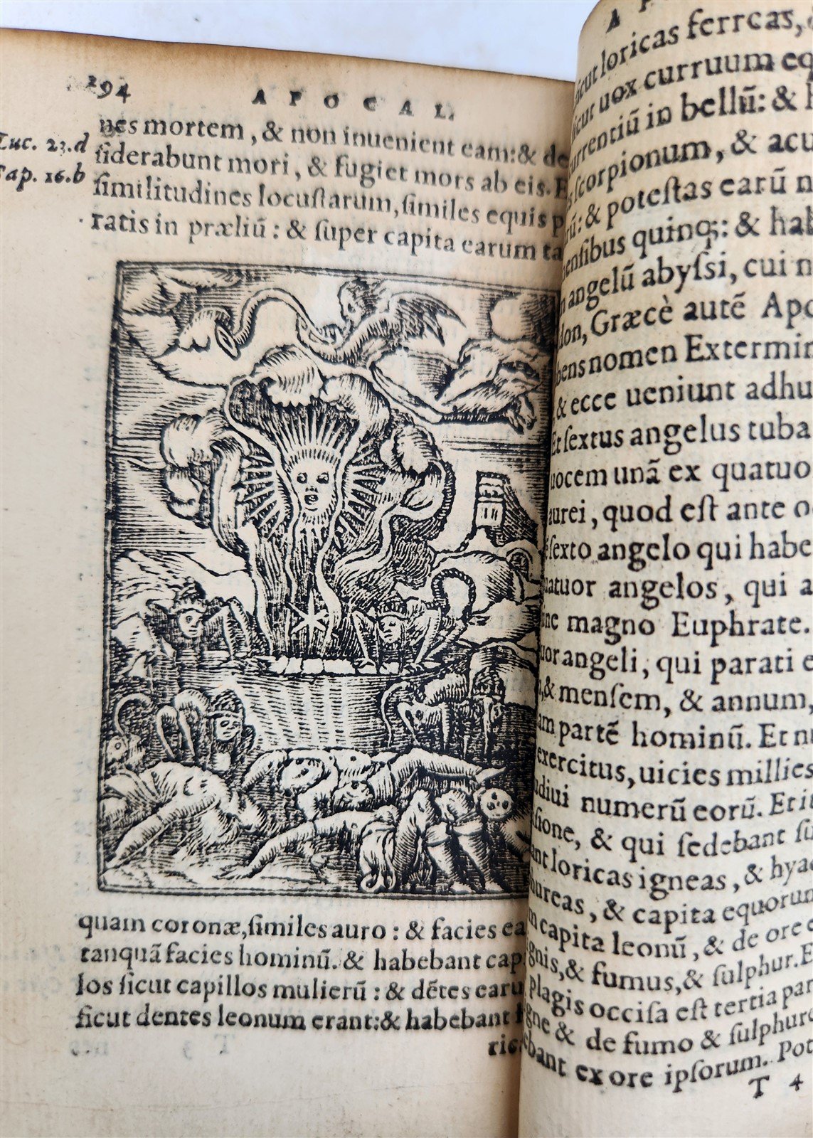 1530s BIBLE in LATIN GRYPHIUS ILLUSTRATED antique RARE pocket size