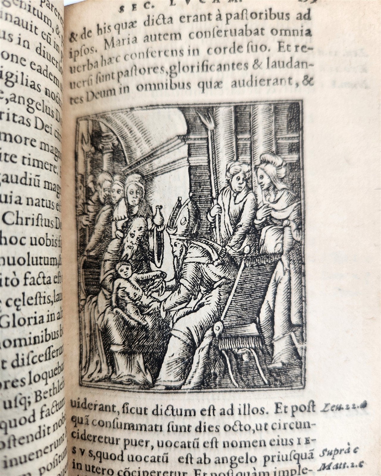 1530s BIBLE in LATIN GRYPHIUS ILLUSTRATED antique RARE pocket size