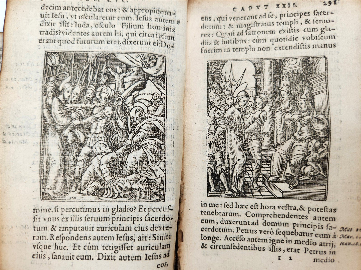 1565 BIBLE in FRENCH ILLUSTRATED antique RARE pocket size LE NOUVEAU TESTAMENT