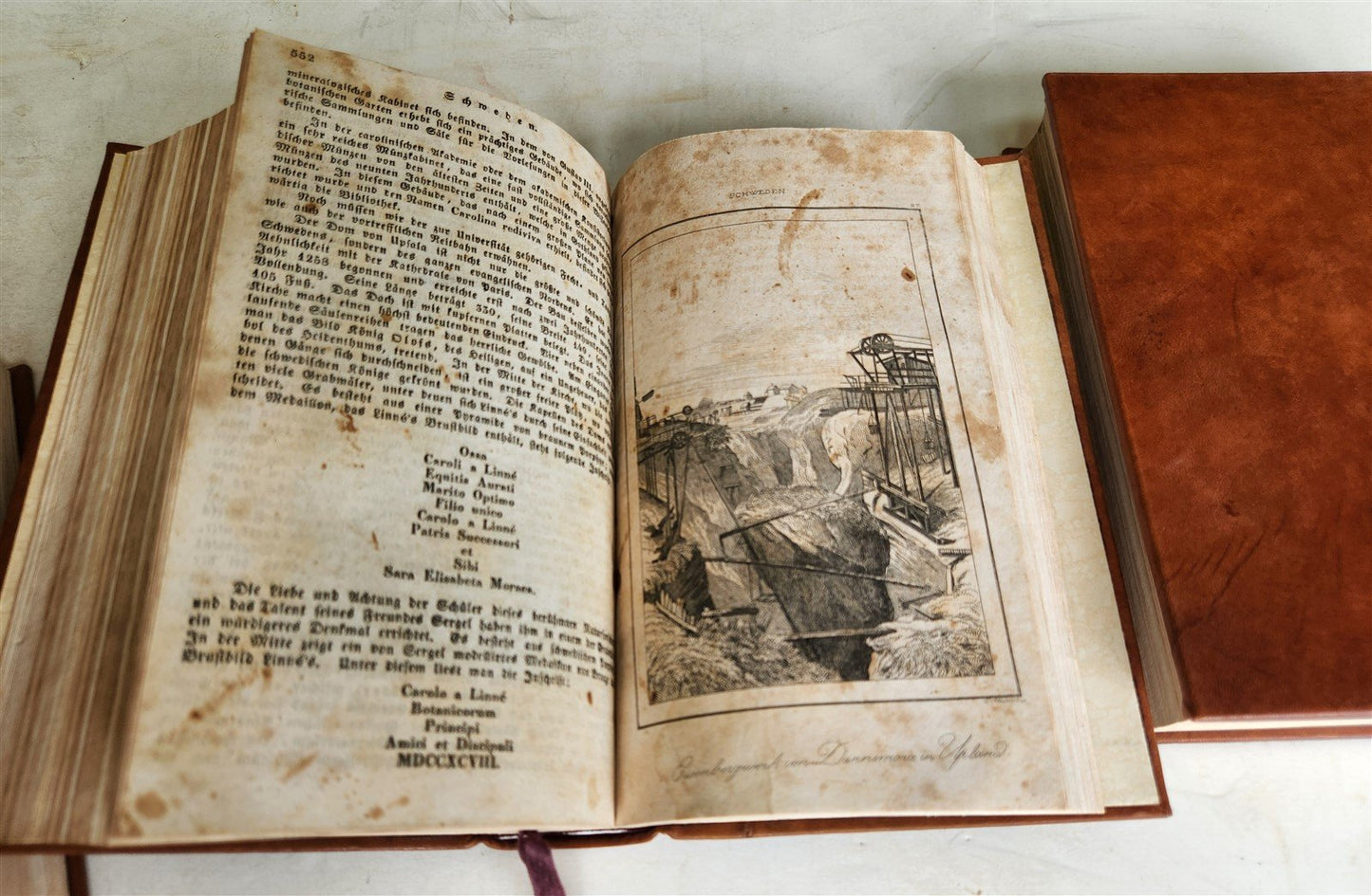 1830s ILLUSTRATED TRAVELS to MICRONESIA SWEDEN NORWAY GREECE antique 3 VOLUMES