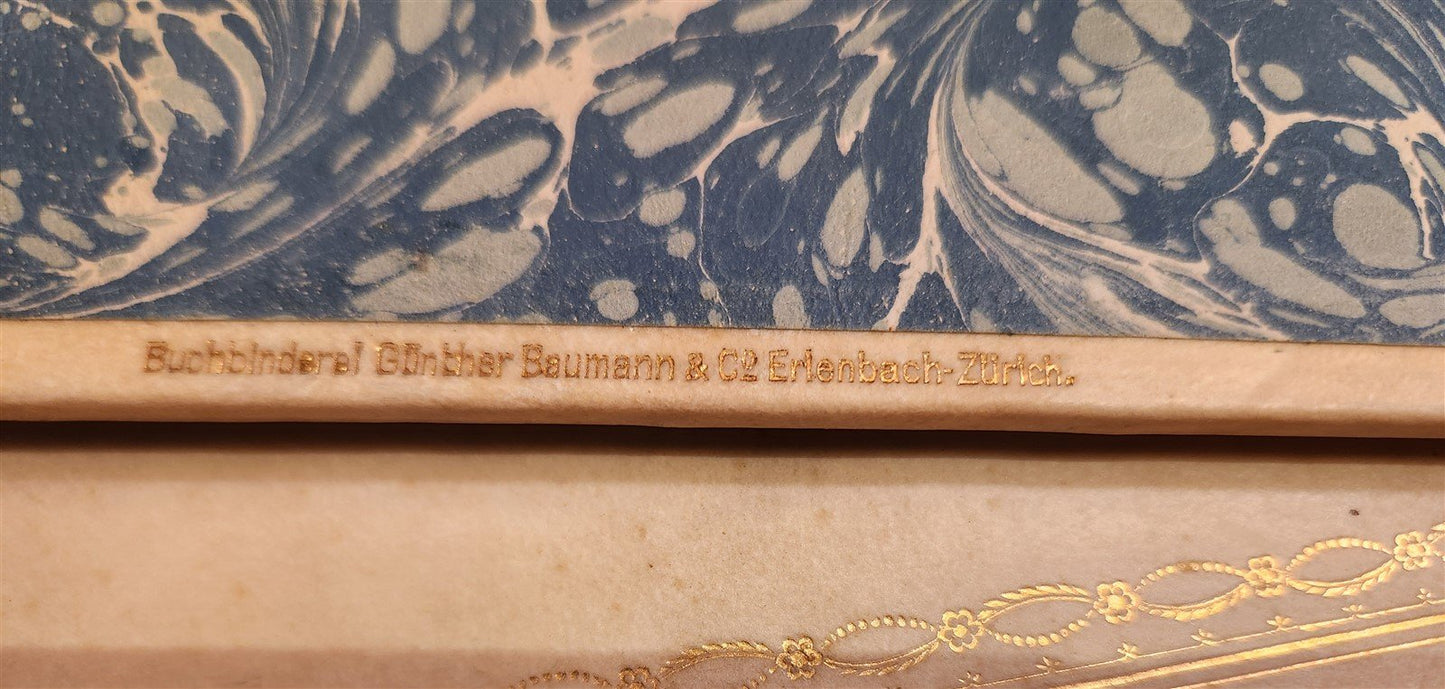 1915 HISTORY of ZURICH ILLUSTRATED LTD EDITION SIGNED BINDING antique 2 VOLUMES