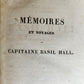 1834 MEMOIRES & VOYAGES of CAPTAIN BASIL HALL antique 4 VOLUMES w/ provenance