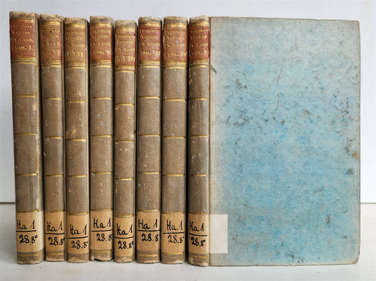 1796 CAPTAIN COOK TRAVELS antique 8 VOLUMES Relation des voyages entrepris