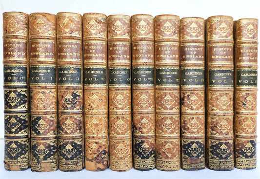 1883 HISTORY of ENGLAND 1603-1642 by Gardiner 10 VOLUMES antique