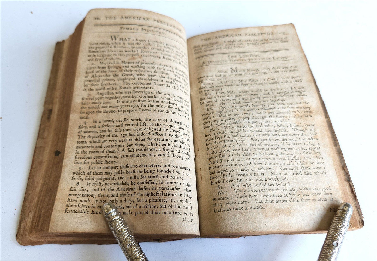1799 THE AMERICAN PRECEPTOR lessons for reading and speaking antique BOSTON
