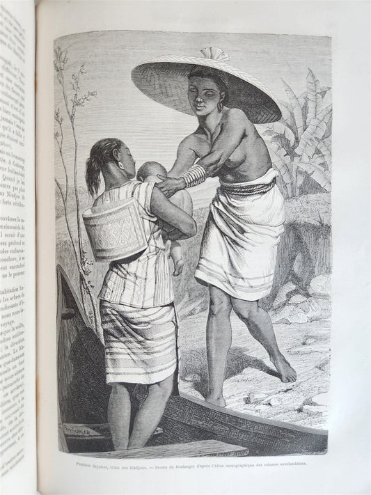 1862 HISTORY of VOYAGES ILLUSTRATED antique NORTH AMERICA CALIFORNIA BORNEO