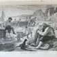 1862 HISTORY of VOYAGES ILLUSTRATED antique NORTH AMERICA CALIFORNIA BORNEO