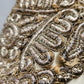 JUDAICA antique SILVER EMBROIDERY on SILK