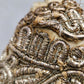JUDAICA antique SILVER EMBROIDERY on SILK