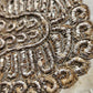 JUDAICA antique SILVER EMBROIDERY on SILK