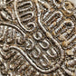 JUDAICA antique SILVER EMBROIDERY on SILK