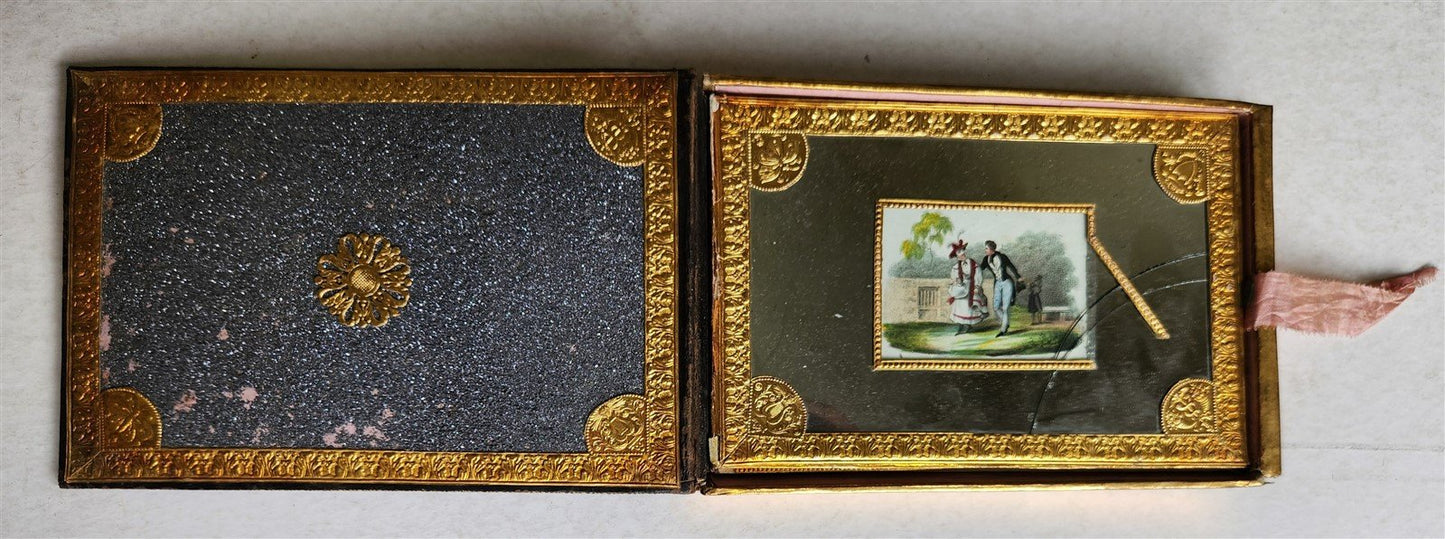 1830s UNUSUAL FAMILY REGISTER BOX BOOK SHAPE GERMAN MANUSCRIPT ARCHIVE antique